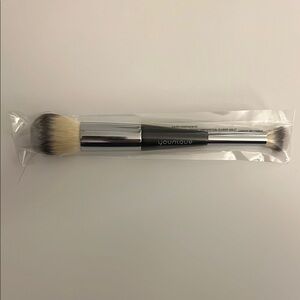 Younique Dual-Ended Makeup Brush - Black and Silver